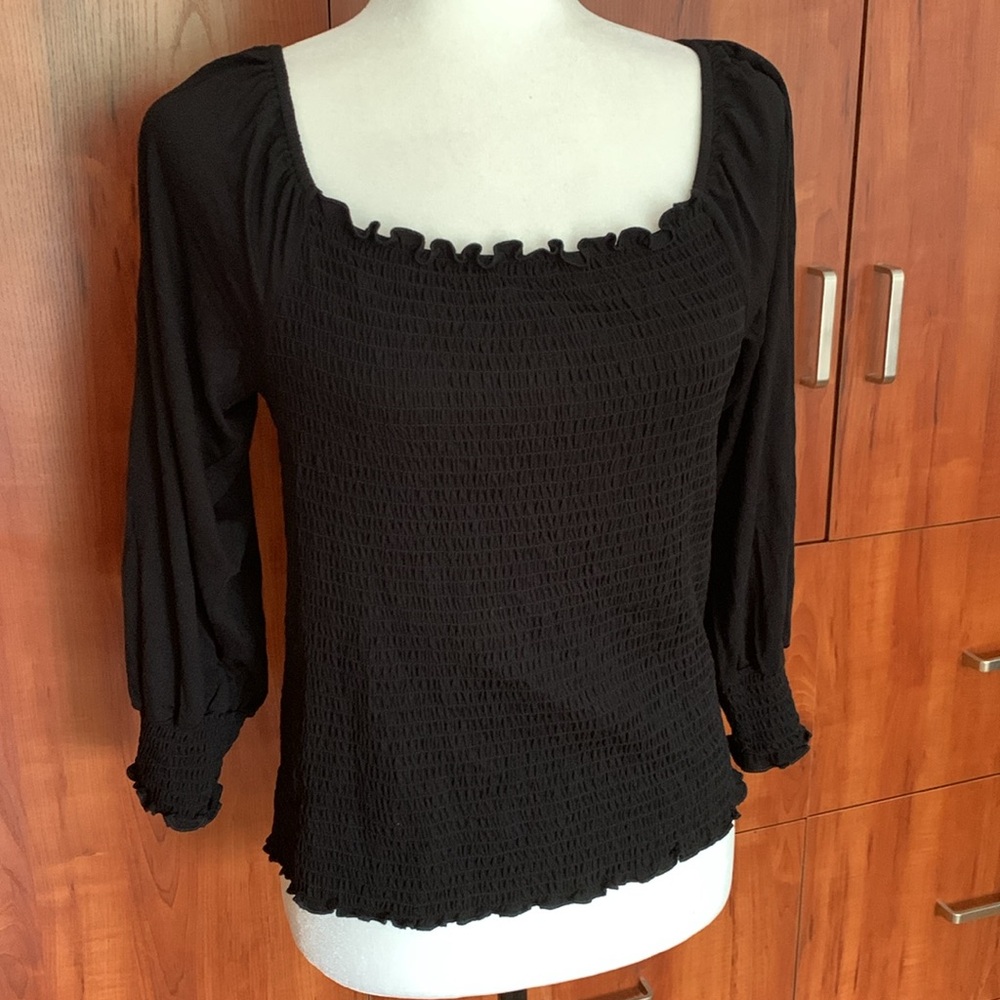Venice Love Smocked Squareneck Top